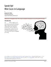 Read Online Speak Up Mini Cases Answers 