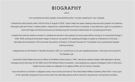 speaker introduction bio sample