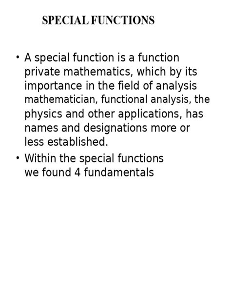 Special Functions Of Mathematics For Engineers