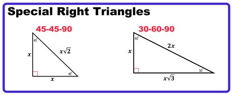 Special Right Angle Triangles