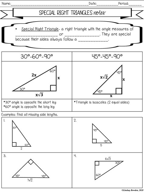 Special Right Triangles Worksheet Right Triangles Worksheet - Right Triangles Worksheet