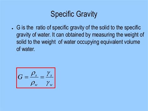 Specific Gravity Of Soil