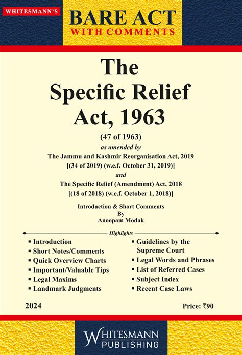 Specific Relief Act 1963 Bare Act