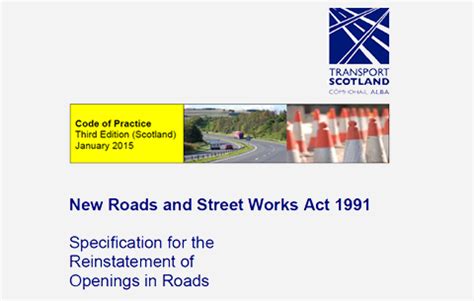 Download Specification For The Reinstatement Of Openings In Roads Comes Into Operation On 1 October 2003 