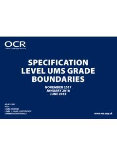 Read Online Specification Level Ums Grade Boundaries Ocr 