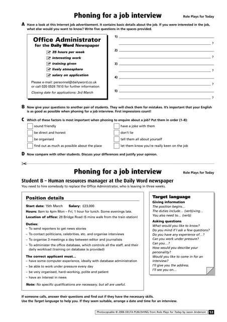 specimensection role plays for today delta publishing