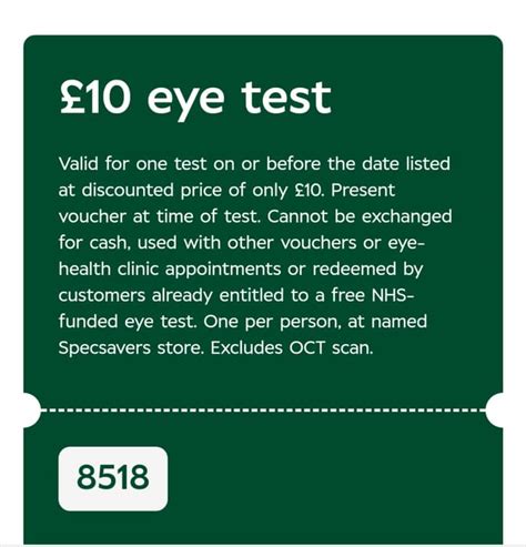 Specsavers 10 Eye Test