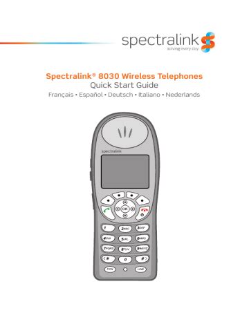 Read Online Spectralink 8030 User Guide 
