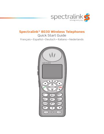 Read Spectralink 8030 User Guide 