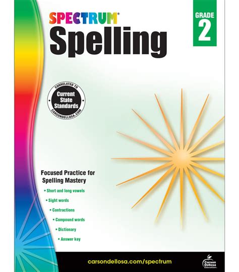 Spectrum 2nd Grade Spelling Workbook Ages 7 To Spelling Workbook Grade 2 - Spelling Workbook Grade 2