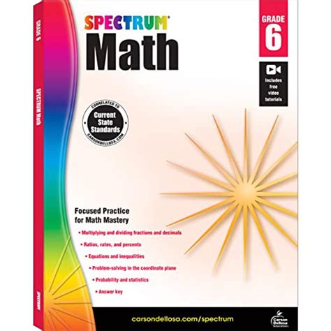 Spectrum 6th Grade Math Workbook Multiplying And Dividing Sixth Grade Math Workbook - Sixth Grade Math Workbook