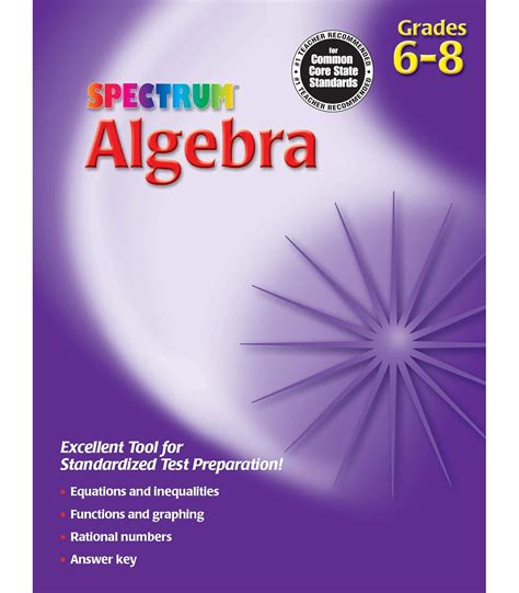 Spectrum Algebra Workbook Grades 6 8