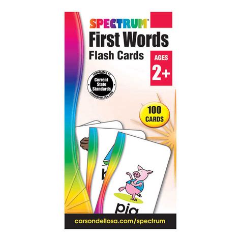 Spectrum First Words Flash Cards