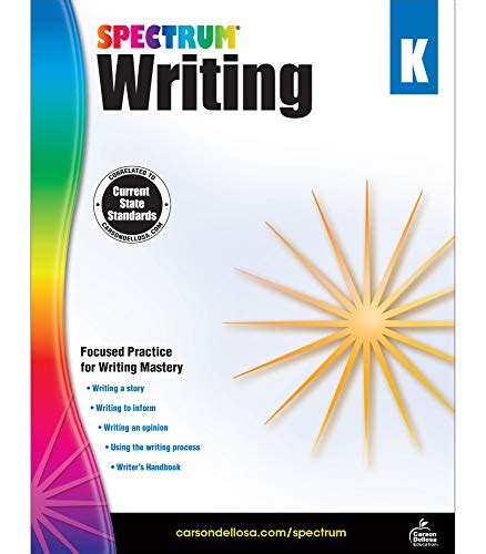 Spectrum Kindergarten Writing Workbook Ages 5 To 6 Writing Workbook For Kindergarten - Writing Workbook For Kindergarten