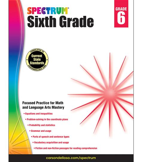 Spectrum Language Arts Workbook 6th Grade 184pgs Etr 6th Grade Language Arts Workbook - 6th Grade Language Arts Workbook