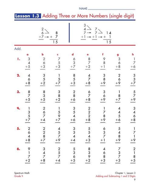 spectrum math grade 4