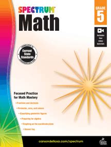 Spectrum Math Workbook Grade 5 By Spectrum Paperback My Math Workbook - My Math Workbook