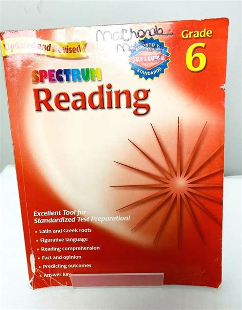 Spectrum Reading Grade 6 Answer Key