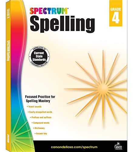 Spectrum Spelling Workbook Grade 4 Ages 9 To Spelling Books For 4th Grade - Spelling Books For 4th Grade