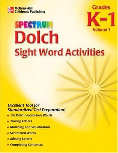 Download Spectrum Dolch Sight Word Activities Volume 1 