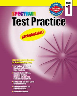 Read Spectrum Test Prep Grade 1 Paperback 