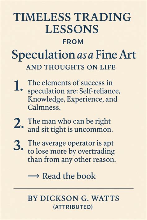 Speculation As A Fine Art And Thoughts On Life