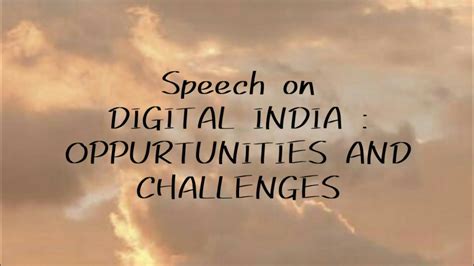 Speech On Digital India