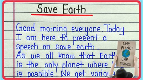 Speech On Earth