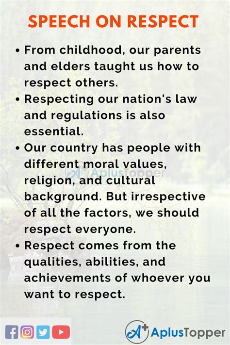 Speech On Respect