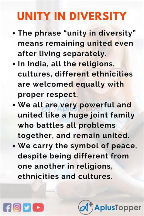 Speech On Unity In Diversity
