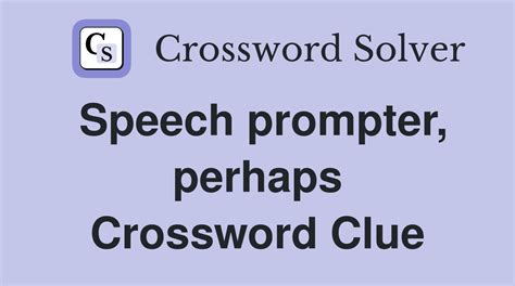Speech Prompter Perhaps