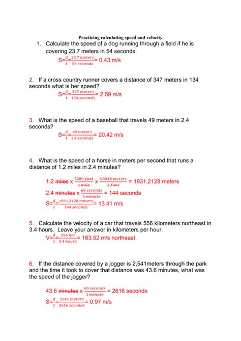 Speed And Velocity Practice Worksheet Answer Key Free Constant Velocity Worksheet 2 Answers - Constant Velocity Worksheet 2 Answers