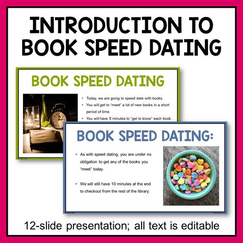 speed dating in libraries