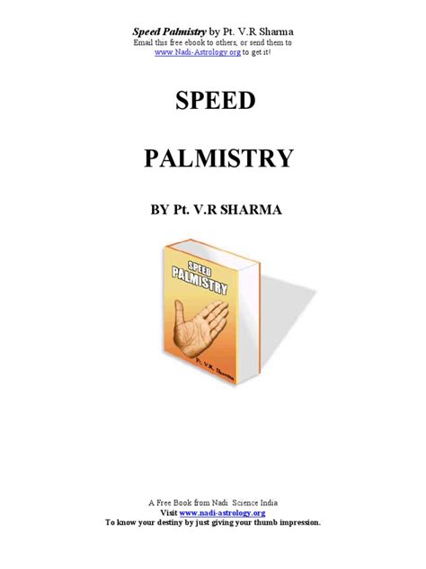 Speed Palmistry