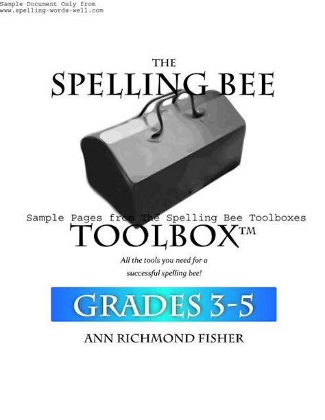 Spelling Bee Toolbox For Grades 3 5 And Spelling Bee For Grade 3 - Spelling Bee For Grade 3