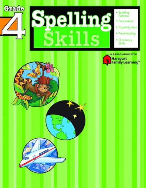 Spelling Skills Grade 4 Flash Kids Harcourt Family Spelling Books For 4th Grade - Spelling Books For 4th Grade