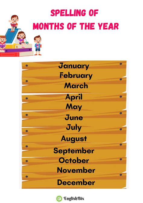 Spelling The Months A Guide To The 12 July August September October November December - July August September October November December
