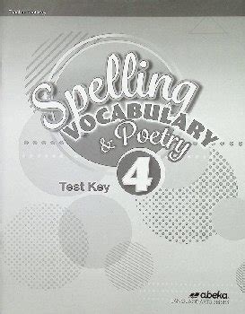 Spelling Vocabulary And Poetry 4 Revised Abeka Spelling Book 4th Grade - Spelling Book 4th Grade