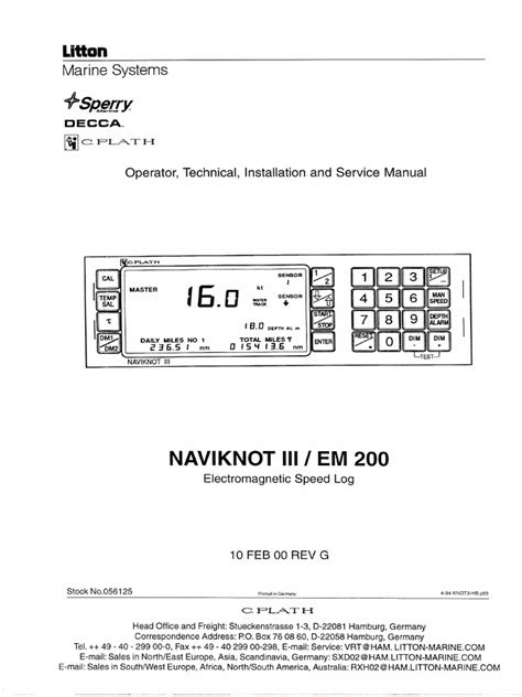 Full Download Sperry Naviknot Iii User Manual Cuton 