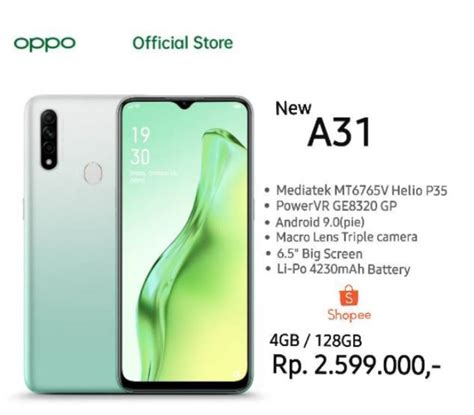 Spesifikasi Oppo A31   Spesifikasi Oppo A31 Versi Indonesia Lengkap Dengan Tabelnya - Spesifikasi Oppo A31