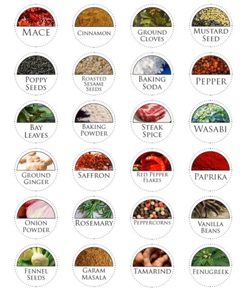Spice Jar Labels Template Free