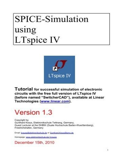 Read Online Spice Simulation Using Ltspice Iv 
