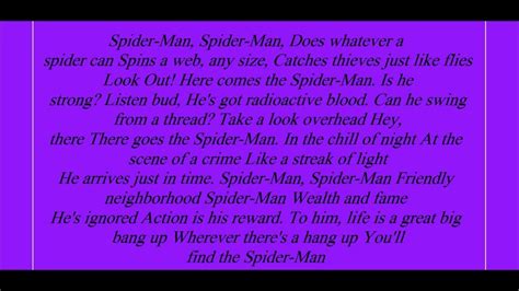 Spiderman Theme Lyrics