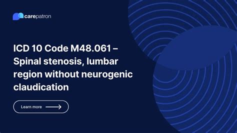 Spinal Stenosis Icd 10