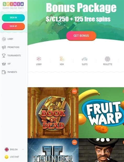 spinia casino promo code 2019 kvjh canada