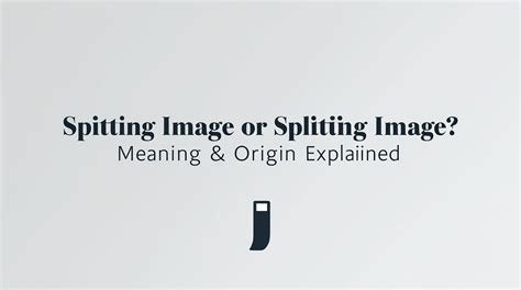 spitting image or splitting image