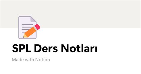 Spl Ders Notları