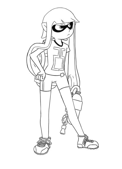 Splatoon Coloring Pages Cool Inkling Girl By Mono Cool Girl Coloring Pages - Cool Girl Coloring Pages
