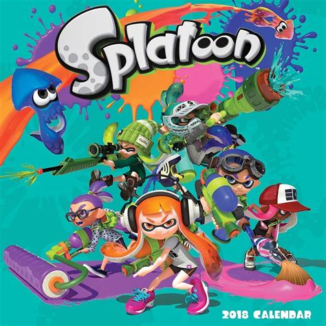 splatoon tm 2018 wall calendar calendars 2018