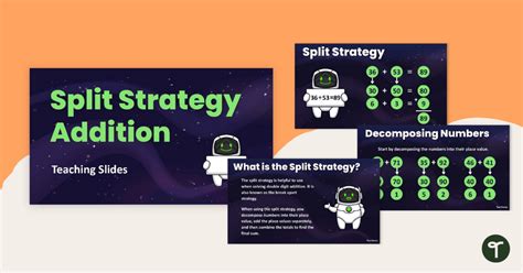 Split Strategy Teach Starter Split Strategy Subtraction - Split Strategy Subtraction